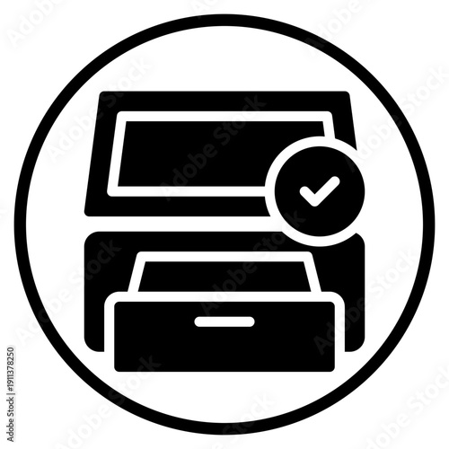 cashier glyph icon