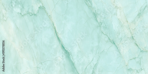 A close up view showcases the beautiful calming texture and delicate veining of a light green amazonite marble slab