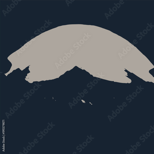 Gray Whale Swimming in Dark Blue Ocean Water