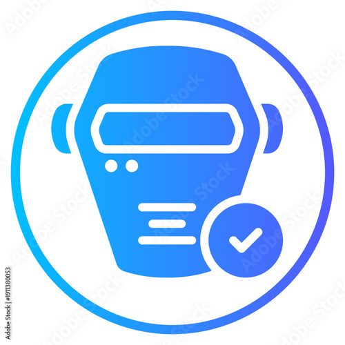welding mask gradient icon