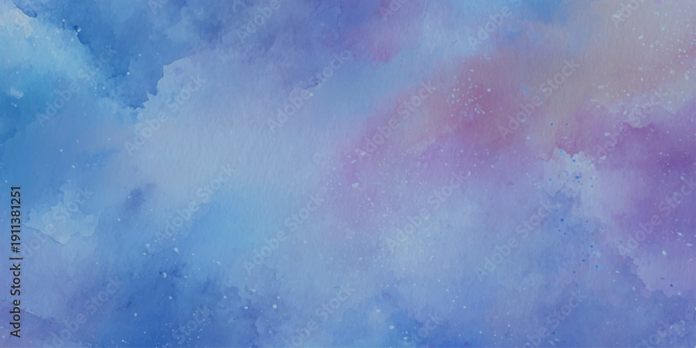 Obraz premium A beautiful watercolor background featuring soft pastel shades of blue pink and purple blending seamlessly together