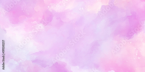 An abstract watercolor background featuring soft shades of pink and violet creating a dreamy ethereal aesthetic