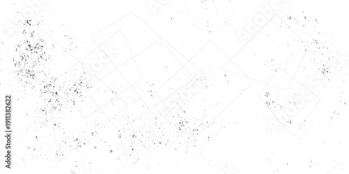 Distressed Grunge Vector Texture Overlay with Cracks and Scratches on Rough Concrete Wall Background in Black and White.