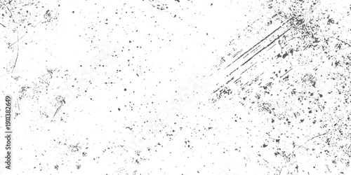 Black and White Vector Grunge Distressed Overlay Texture with Aged Wall Background Graphic.