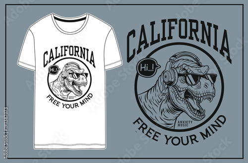 entertainment privacy in the midst of busy urban areas vector t rex illustration artwork design for print