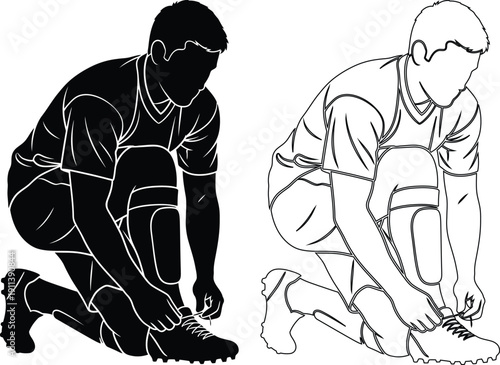 Two individuals performing first aid on a person lying on the ground