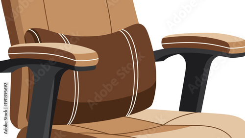 Modern office chair design with comfortable padding and stylish armrests