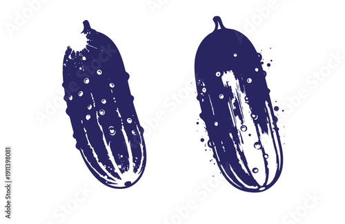 Grunge texture Blue condom illustrations with water droplets on white background  two navy blue condoms with splashes Vintage Style
