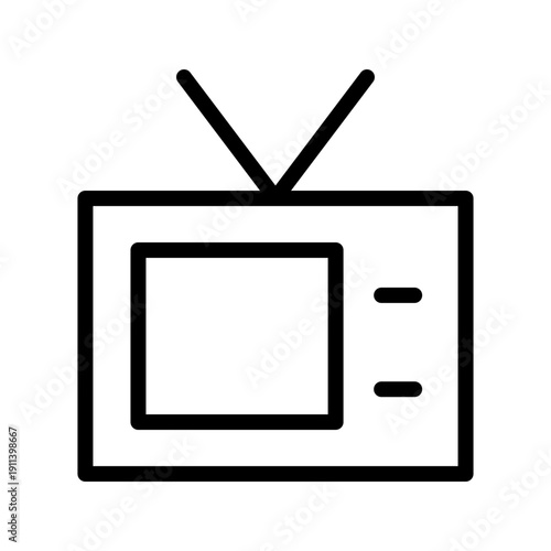 Modern Television icon set for media devices, broadcasting, and entertainment design projects