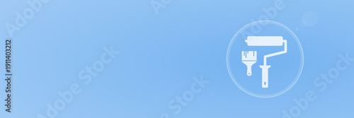 Header Design Maler und Anstrich Vektor mit Copy Space svg unter 60 kB