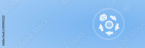 Header Logistik und Globaler Versand Vektor mit Copy Space svg unter 60 kB