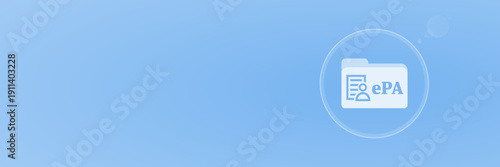 Header ePA Elektronische Patientenakte Digital Vektor mit Copy Space svg unter 60 kB