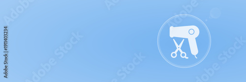 Header Friseursalon und Haarpflege Vektor mit Copy Space svg unter 60 kB