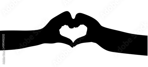 Making a heart shape with hands Love and relationships.