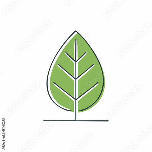 Green leaf icon symbolizing nature, growth, and environmental sustainability