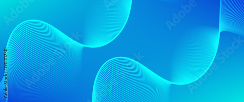 Abstract blue vector background with flowing wave lines and smooth gradients, forming a dynamic, modern composition with depth and motion.