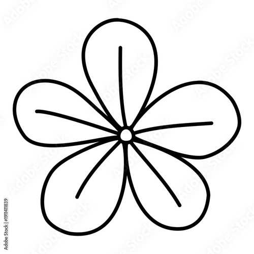 Blue plumbago line icon