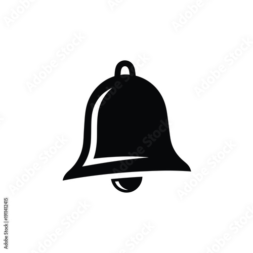 Black Bell Icon Simple Design Element.