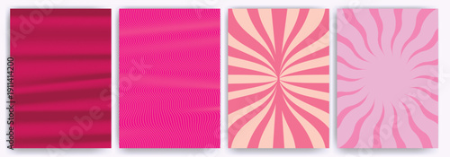 Swirl Retro Groovy Rainbow Patterns backgrounds. 70s Wavy Spiral. Y2k aesthetic sunny funky waves. Spiral ray, swirl, mesh, retro, stripes banner. Vortex spiral twirl psychedelic wallpaper.