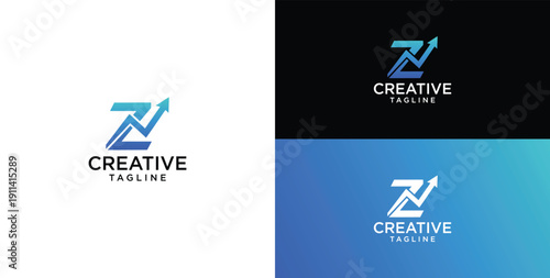 Digital technology logo icon vector. Z initial logo design.