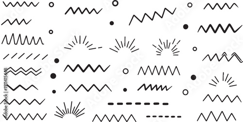 Abstract Geometric Patterns in Minimalist Black and White Design for Modern Graphic Elements