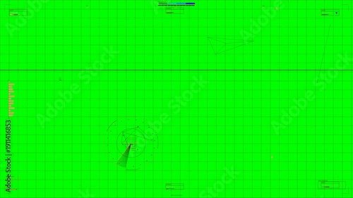 Hud animation for web designer showing space elements and data layout for futuristic user interface design