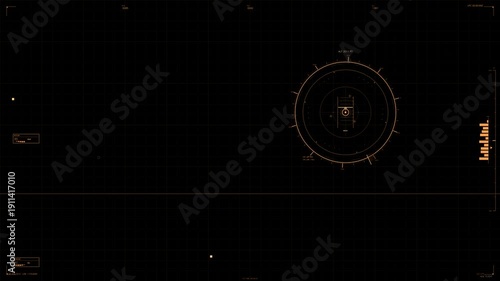 Hud animation for web designer in sci fi space showcasing various data displays and user interface