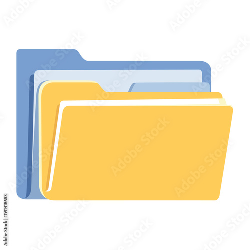 Folder Icon A sleek vector illustration showcases a set of organized folders, embodying the essence of file management and data organization.
