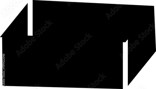 Stackable Tray Icon, Vector Storage Organizer Tray corner structure Symbol, Modular Container Sign, Isolated Flat Design Graphic for App, Web, UI, Warehouse, Kitchen and Office Organization Concept