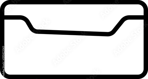 Stackable Tray Icon, Vector Storage Organizer Tray corner structure Symbol, Modular Container Sign, Isolated Flat Design Graphic for App, Web, UI, Warehouse, Kitchen and Office Organization Concept