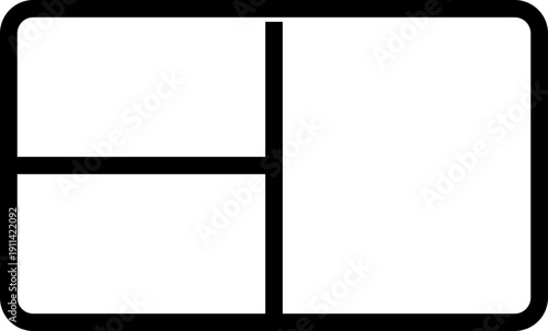 Stackable Tray Icon, Vector Storage Organizer Tray corner structure Symbol, Modular Container Sign, Isolated Flat Design Graphic for App, Web, UI, Warehouse, Kitchen and Office Organization Concept