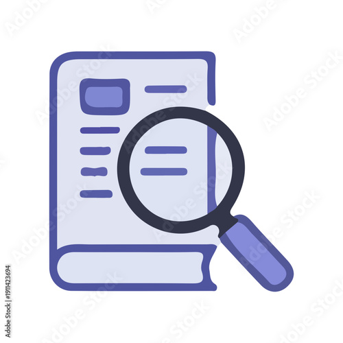 Document Search Magnifier Icon