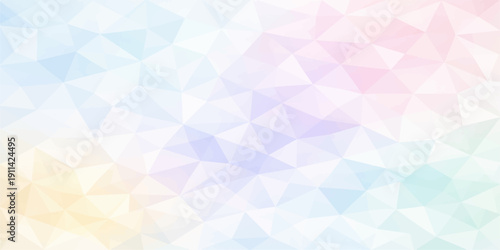 Abstract colorful background featuring a futuristic gradient pattern of triangles and polygons in a blue diamond mosaic style for a tech wallpaper