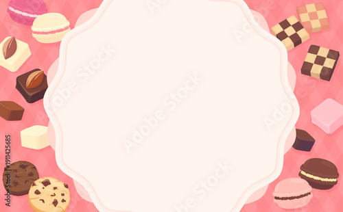母の日のスイーツフレーム_文字なし_横