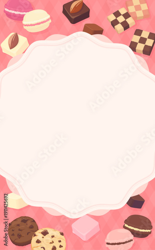 母の日のスイーツフレーム_文字なし_縦