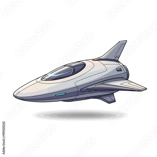 Sleek Futuristic Space Shuttle Design with Advanced Aerodynamics.