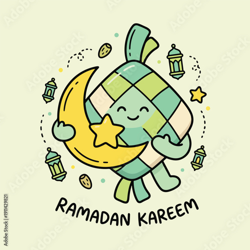 Doodle Illustration for Islamic Ramadan Theme