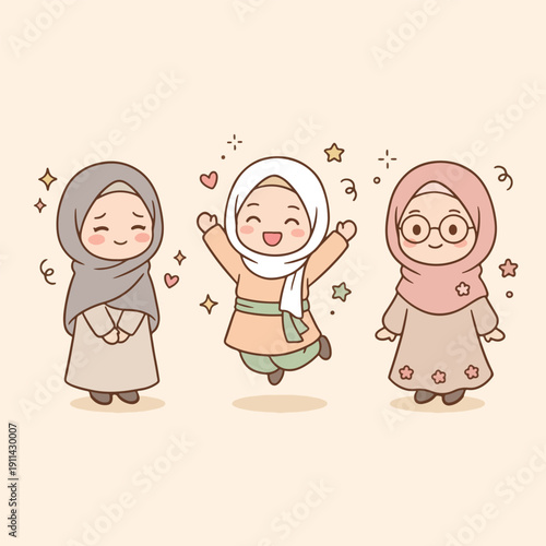 Doodle Illustration for Islamic Ramadan Theme