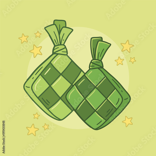 Doodle Illustration for Islamic Ramadan Theme