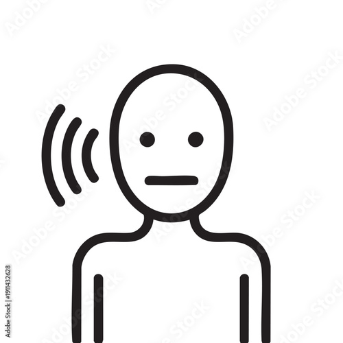 A person is communicating through sign language with a serious expression, conveying a message or telling a story, captured from a straightforward viewpoint in a simple illustration style.