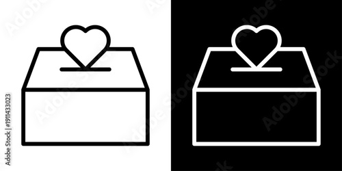 Donation icon representing charity support, fundraising, nonprofit giving, community help, and humanitarian contributions.