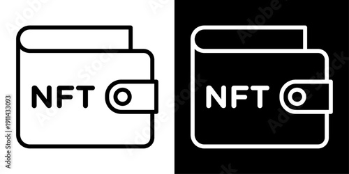 NFT wallet icon representing digital assets storage, crypto wallet, blockchain finance, and Web3 app interface.