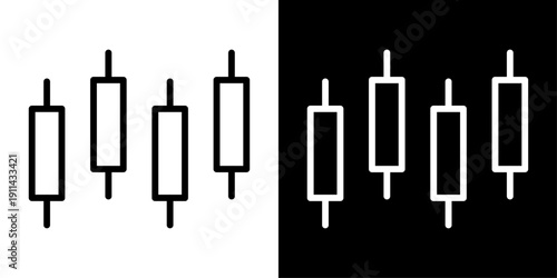 Trading icon representing stock market activity, forex exchange, financial charts, investment analysis, and fintech interface.