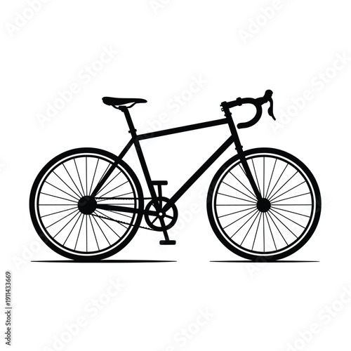 Black and white bicycle with transparent background bike wheels de