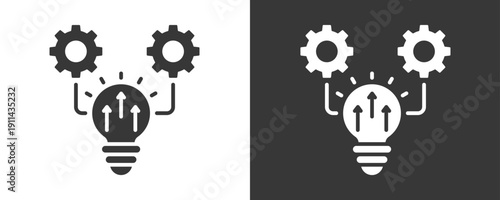 Improvement Icon Set Vector Collection Isolated In Black And White