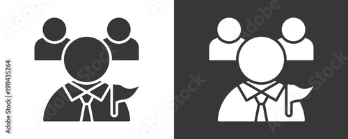 Leadership Icon Set Vector Collection Isolated In Black And White