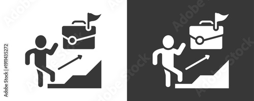 Career Development Icon Set Vector Collection Isolated In Black And White