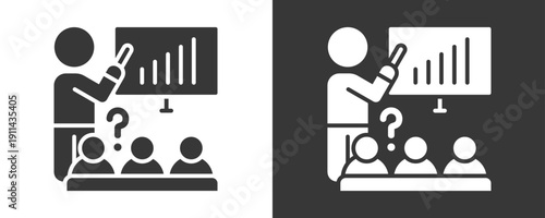 Training Session Icon Set Vector Collection Isolated In Black And White