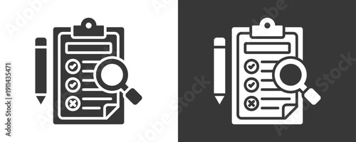 Assessment Icon Set Vector Collection Isolated In Black And White
