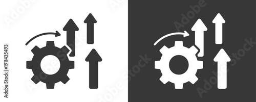 Development Icon Set Vector Collection Isolated In Black And White